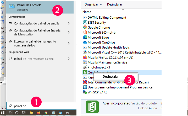 Desinstalar Programas no Windows 10