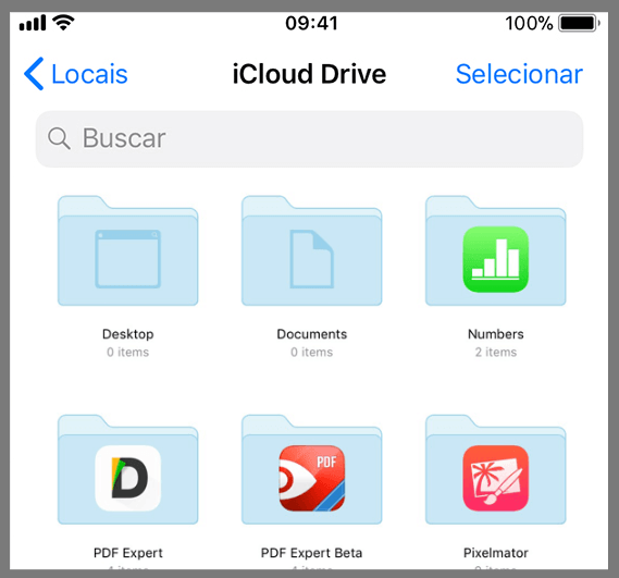Como acessar o iCloud Drive
