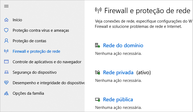 Desativar o Firewall do Windows Defender