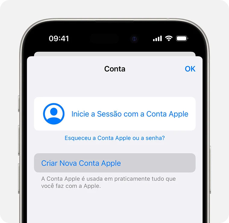 iPhone Criando uma Conta iCloud para ipod touch