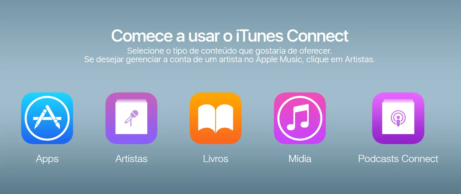 Como substituir o Aplicativo ITunes Connect
