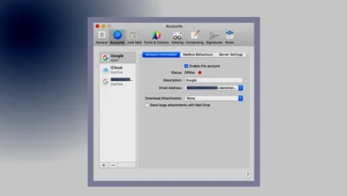 configurar minha conta de e-mail no Mac Mail