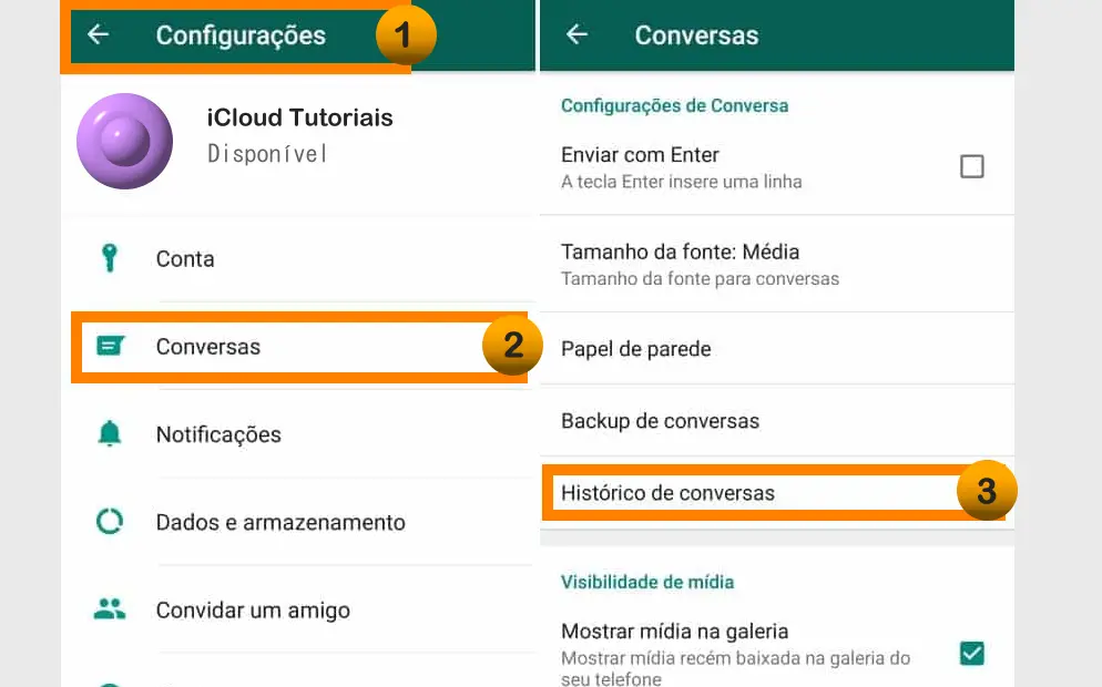 Como eu exporto minhas conversas do WhatsApp