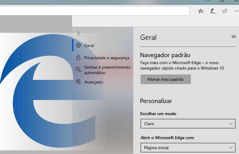 Configurações de Privacidade do Navegador Edge no Windows 10