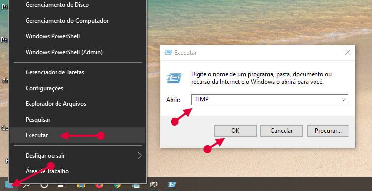 Pesquisar Executar no Windows