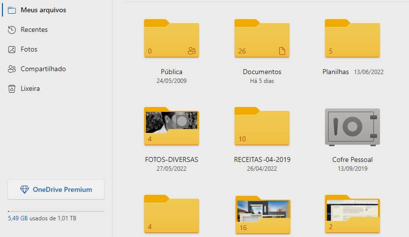 Sincronizar o OneDrive