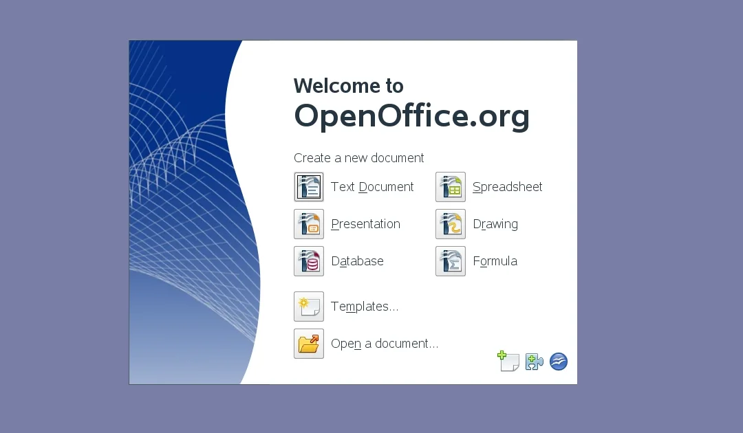 Aplicativos do OpenOffice