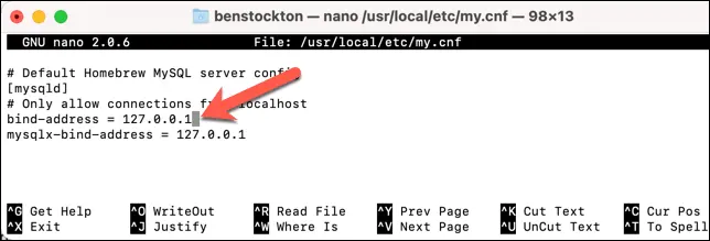 MySQL Bind-Address no SSH