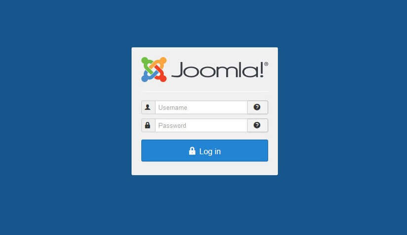 Área de Login Joomla