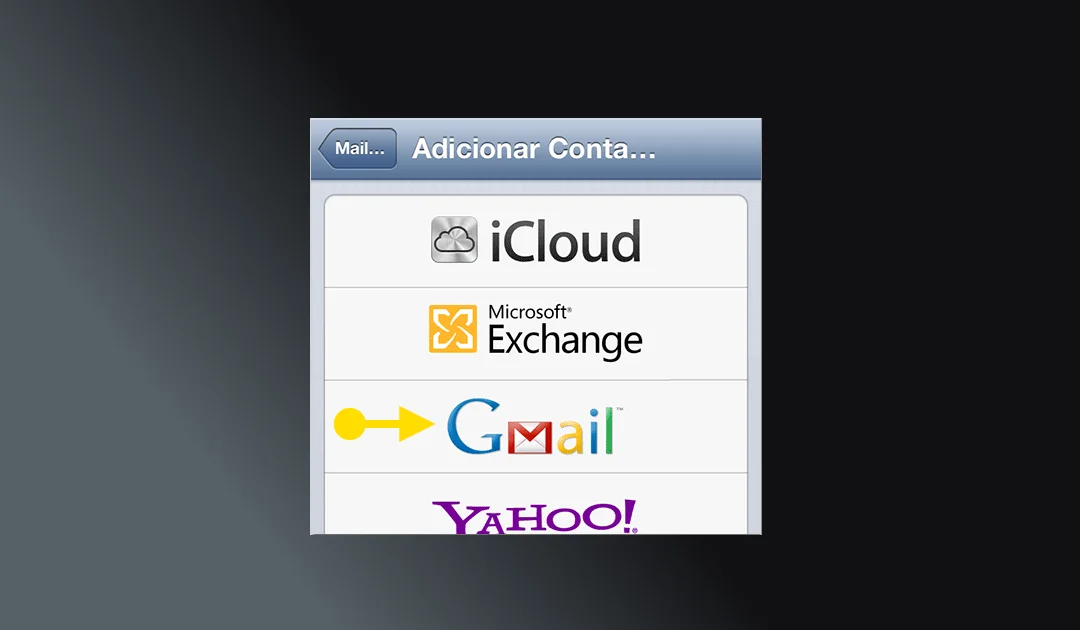 configurar Gmail agenda e contatos do Google no iPhone