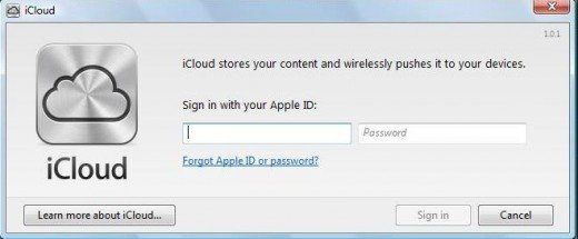 configurar o iCloud no computador