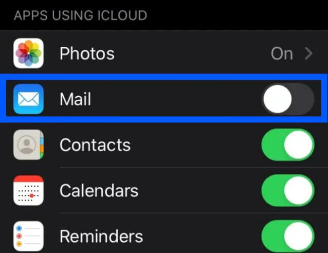 Ativar o Mail do iCloud