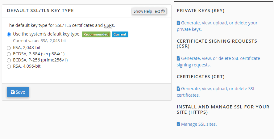 Renovar o certificado SSL no cPanel