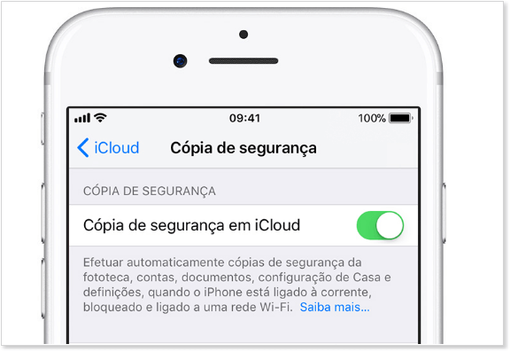 efetuar cópia de segurança do dispositivo iOS