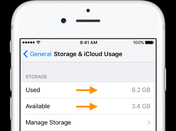 Verificar o uso de armazenamento do iCloud