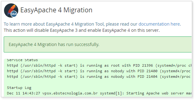 migrando de EasyApache 3 para easyapache 4