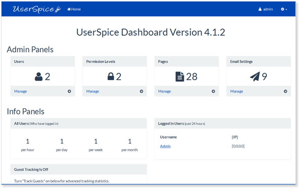 Hospedagem de Site com UserSpice