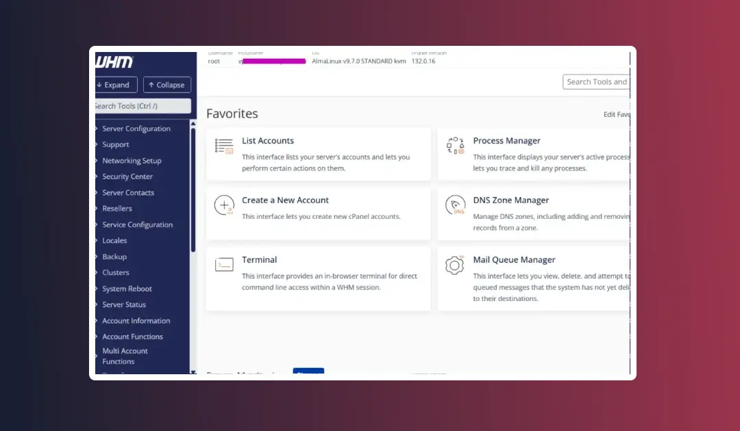 Melhor Painel de Gerenciamento cPanel WHM é Parte de um Plano VPS