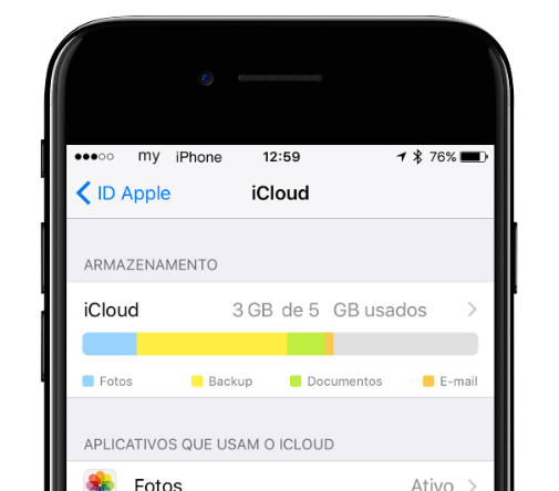 sair do iCloud no meu iPhone