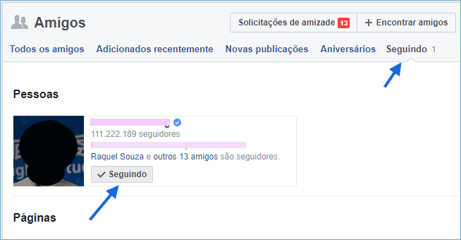 Parar de seguir no Facebook