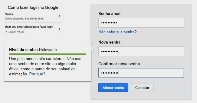 senha do app gmail