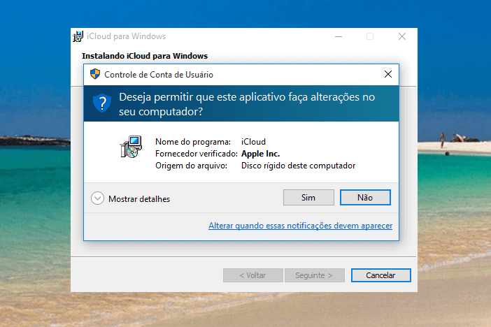 Configurar o iCloud Drive no Windows 10