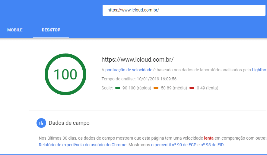 Novo Google PageSpeed ​​Insights está mais amigável