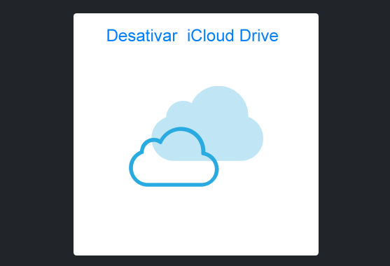 Como faço para desativar o iCloud Drive?