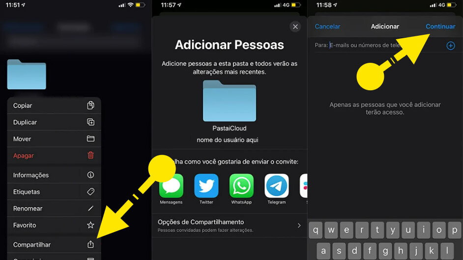 Como compartilhar pastas do iCloud no iPhone, iPad e Mac