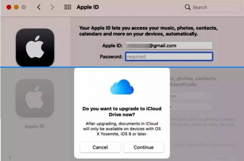 Fazer login no iCloud Drive em seu Mac