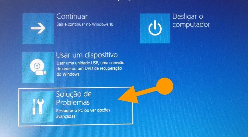 Solução de Problemas no Windows - reparo automático