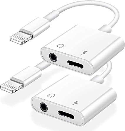 Pacote com 2 adaptadores de fone de ouvido para iPhone