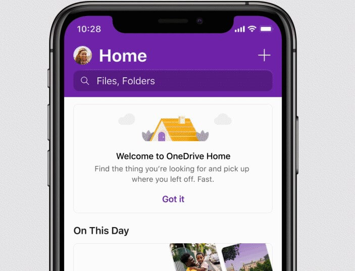 salvar fotos e vídeos automaticamente com o OneDrive no iOS