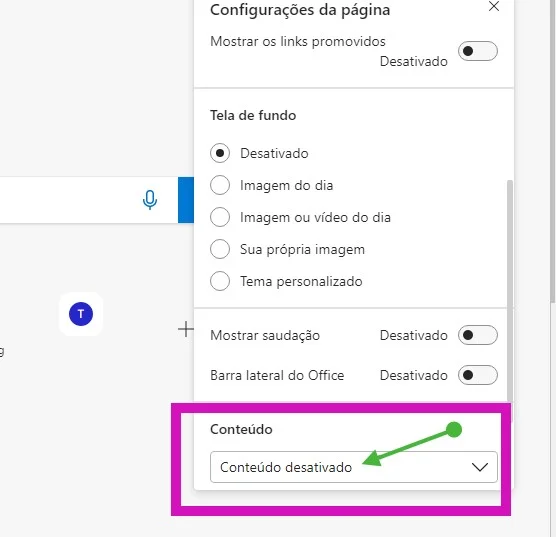 Como desativar o MSN da página inicial do Edge