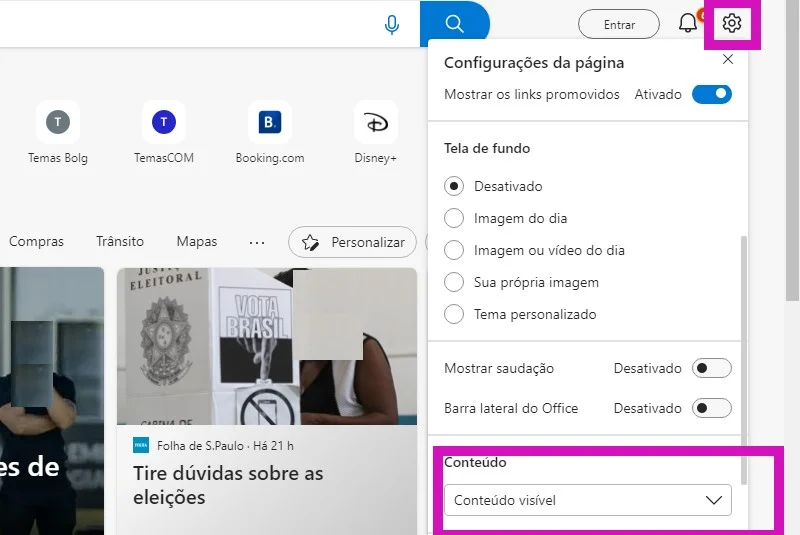 Como desativar o MSN da página inicial do EDGE