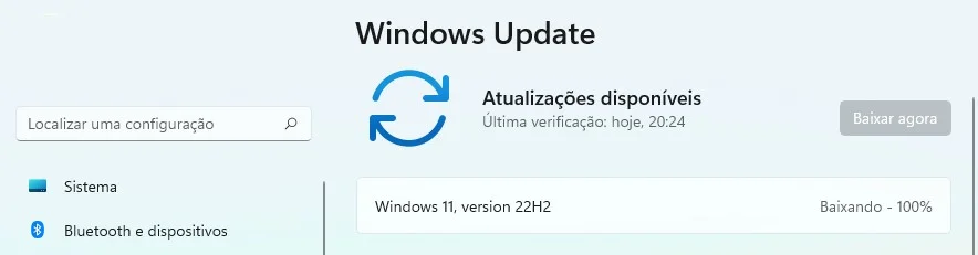 Baixar o Windows 22H2 Atualizar