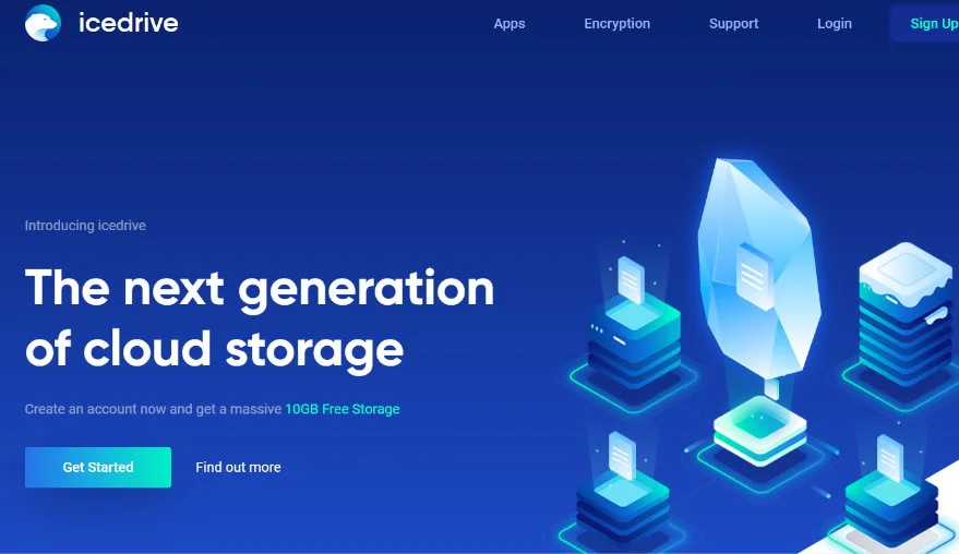 Icedrive Armazenamento em nuvem grátis