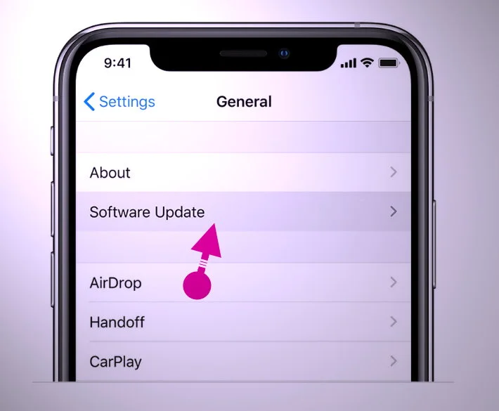 Atualização de Software do iPhone