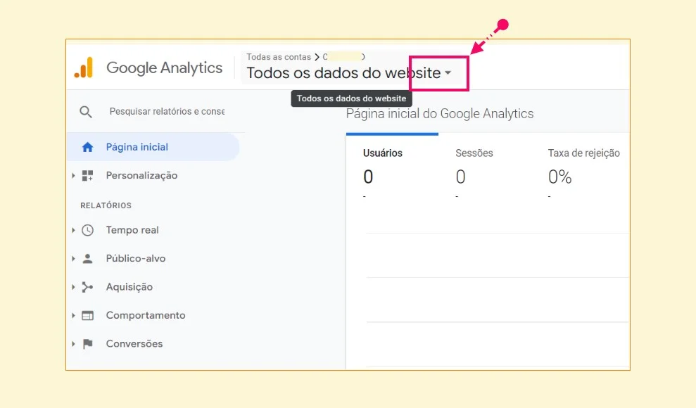 Acesse o Google Analytics