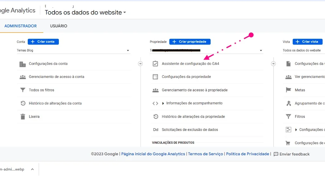 Assistente de Configuração do GA4