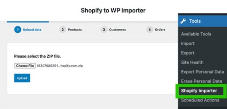 Importar dados do Shopify no WooCommerce