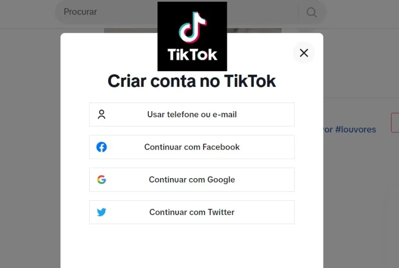 Criar Uma Conta no TikTik