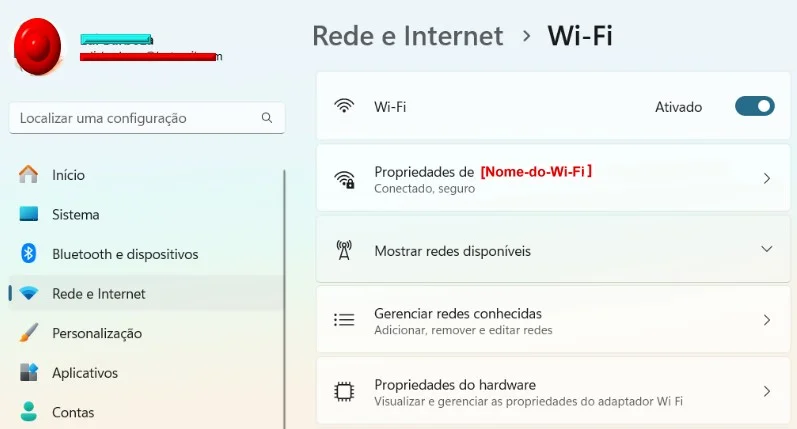 Propriedade do wi-fi