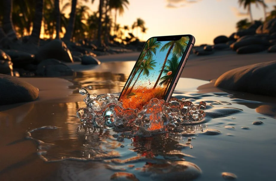 iPhone cair na água