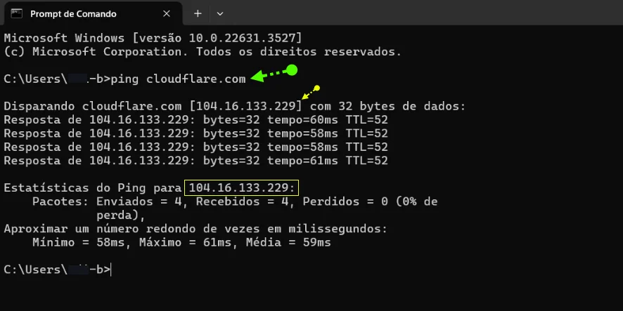 Encontrar o IP do Site no Prompt do Windows