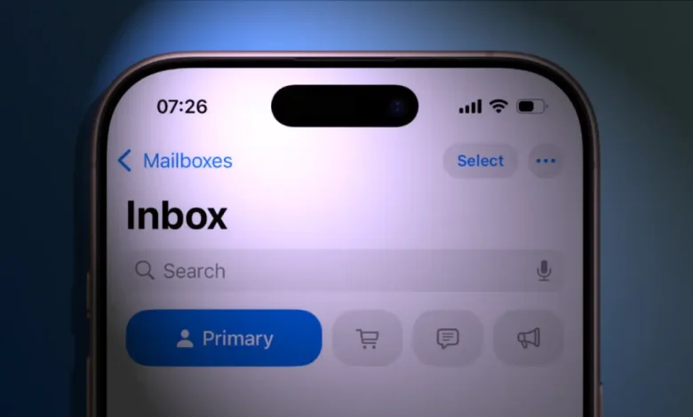 Desativar categorias de e-mail no iOS 18.2