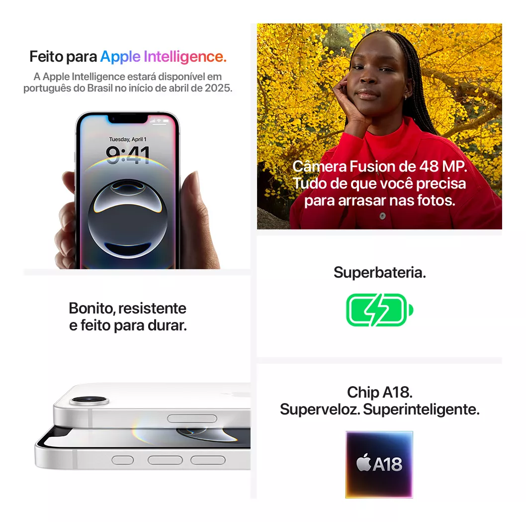 Recursos do Apple Intelligence disponíveis nos iPhones compatíveis