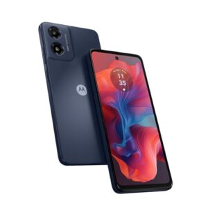 Smartphone Motorola Moto G04s 128GB 4GB RAM com Moto AI sensor FPS lateral Grafite